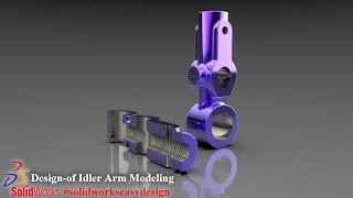 Solidworks Tutorial # 154 How to  Design a Idler Arm in Solidworks by Solidworks Easy Design