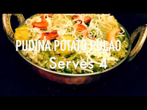 The Baksura: Pudina Potato Pulao recipe | Pudina Rice recipe | How to make mint rice | Bakasura