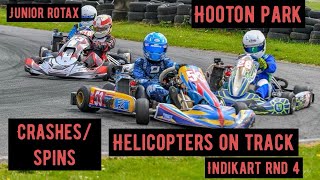 Crazy racing,Helicopters on track,drama all day. Junior Rotax indikart round 4