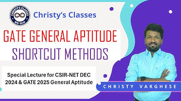 GATE 2025 | Shortcut Methods | General Aptitude | CSIR-NET PART A | Christy Varghese