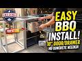 End Zone BBQ Kitchens 18" Door & Drawer Combo Unboxing + Frame Installation