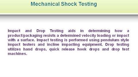 Mechanical Shock Testing