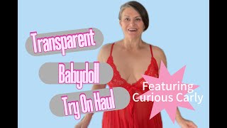 Transparent Babydoll Try on Haul (4K) | Curious Carly Try Ons