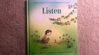 “Listen” by Holly M McGhee and illustrated by Pascal Lemaître