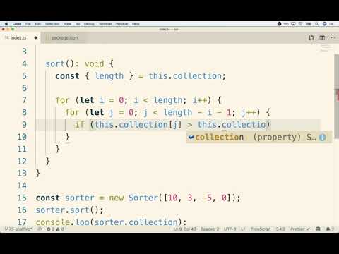 Typescript Guide - Lesson 75  Sorting Implementation