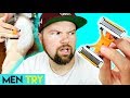 Men Try Strange New 12 Blade Razor - Shaving Their Legs