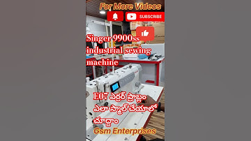 how to Errors E07 Singer 9900ss problem solution Sewing Machine  wholesale