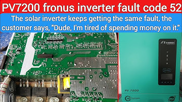 fronus PV 7200 inverter fault code | PV7200 inverter error code 09 solution | fronus inverter