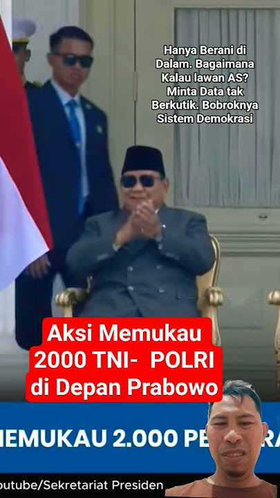 Stunning Action of 2000 TNI-POLRI in Front of Prabowo #tni #polri #action #prabowo #president #la...