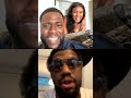 Kevin hart and other celebrity  roast  each other in instagram live
