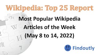 Wikipedia Top 25 Report: May 8 to 14, 2022 | Most Popular Articles of the Week | Findoutly News