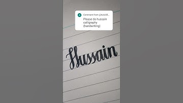 How to write "Hussain". #calligraphy #cursivewriting #art #trending