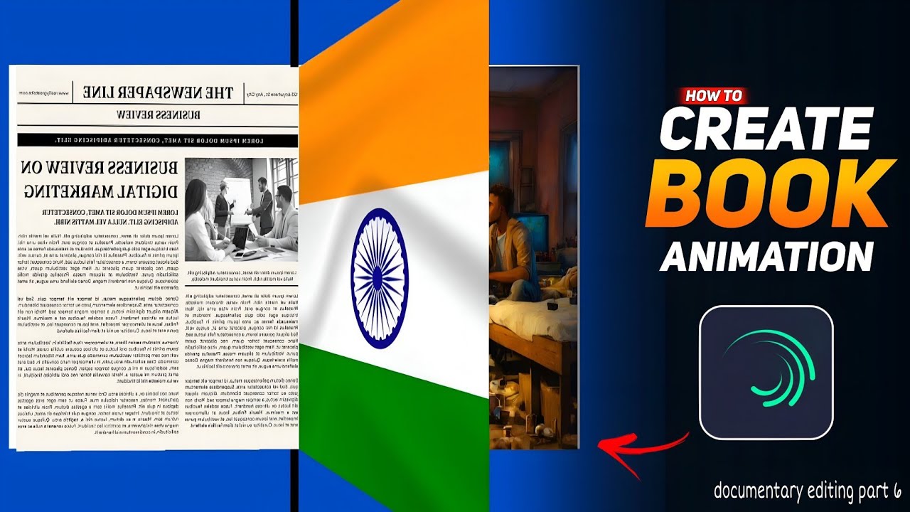 How to create book Animation on mobile | Alight motion taturail