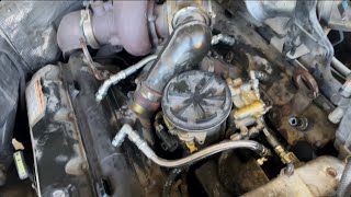 How to change 7.3 powerstroke high pressure oil lines and crossover install #obsford #diy