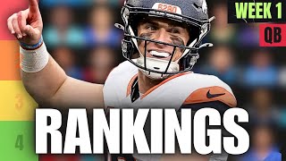 Top 20 Quarterback Rankings & Tiers - Week 1 Fantasy Football