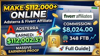 Make Money Online with Adsterra & Fiverr Affiliate 🚀 Full Guide