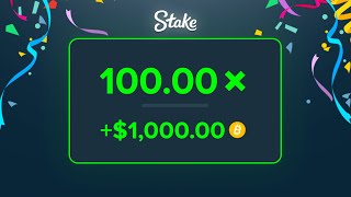 I did the $100 to $1000 challenge On Stake!