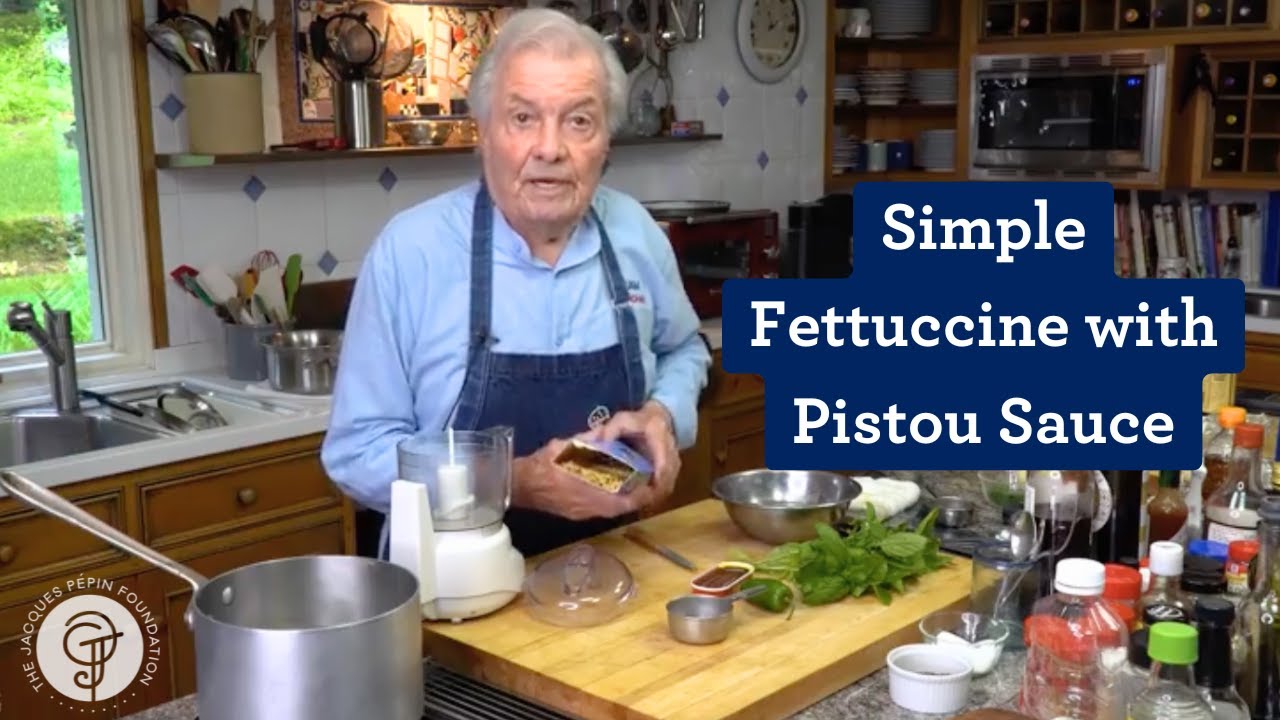 Simple Fettuccine with Pistou Sauce, on YouTube