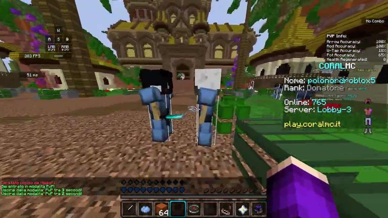 hacker in lobby di coralMC