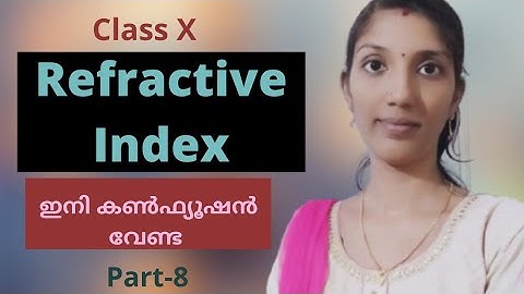 Refractive Index //Physics//Class x//Malayalam