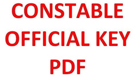 #TS #Constable official key 2018 || TSLPRB || Telangana