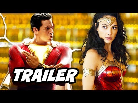 Shazam Trailer 2 - Justice League Wonder Woman Easter Eggs and Jokes Breakdown