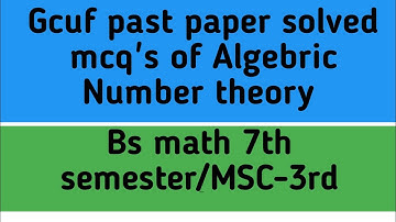 Gcuf past papers solved mcq