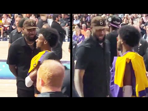 LeBron James Checks Bronny James To Coach Him During Game In Lakers Debut! Lakers vs Timberwolves