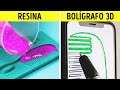 RESINA EPÓXICA VS. BOLÍGRAFO 3D || Manualidades asombrosas