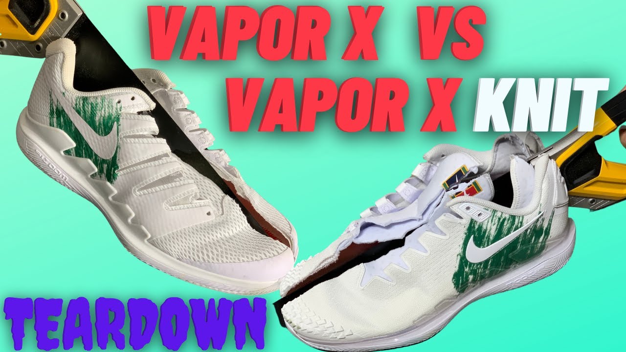 stroomkring Zonder hoofd Geavanceerde Nike Air Zoom Vapor X VS Nike Air Zoom Vapor X Knit Teardown, Durability  Test and Foot Doctor Review - YouTube