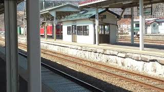 2023.04.01　JR大鰐温泉駅　貨物列車 通過【EF510形 レッドサンダー・奥羽本線】　2023.04.01