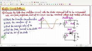 Rectifier Circuits Numerical 1 : Microelectronics Circuits Electronics Engineering Rectifier Circuits Numerical 1