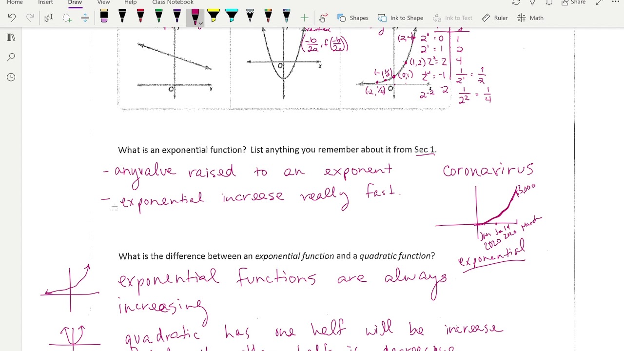 Unit 7 Linear,Exponent,Quadratic Day3part2 YouTube