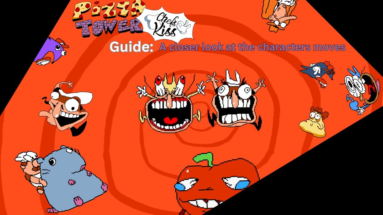 Pizza Tower Chef's kiss Guide: A closer look at the characters moves