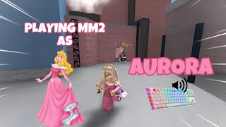 AURORA DESTROYS TEAMERS IN MM2 + GAMEPLAY (KEYBOARD ASMR)