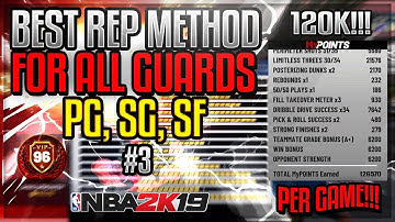 BEST REP METHOD IN MyCAREER#3! 120K MyPoints AFTER PATCH ! Guards, And Small Forwards | NBA 2K19