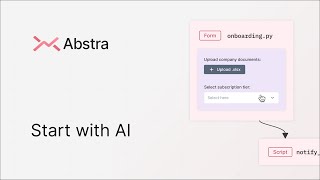 Start with AI | Abstra Workflows