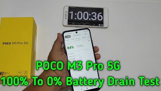 POCO M3 Pro 5G Battery Drain Test | POCO M3 Pro 5G | POCO M3 Pro 5G Battery  Drain  Test  100% To 0%