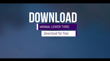 Download Minimal Lower third Template For Free - After Effects