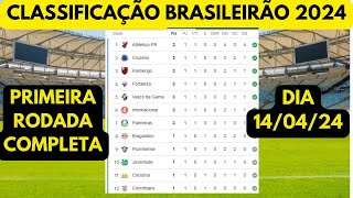 CLASSIFICAÇÃO BRASILEIRÃO 2024 HOJE - DOMINGO 14/04/24 - CLASSIFICAÇÃO ATUALIZADA BRASILEIRÃO HOJE