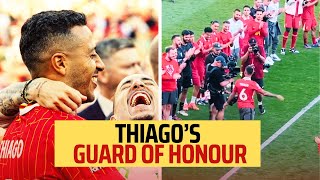 Thiago given Guard of Honour on Liverpool FC Goodbye