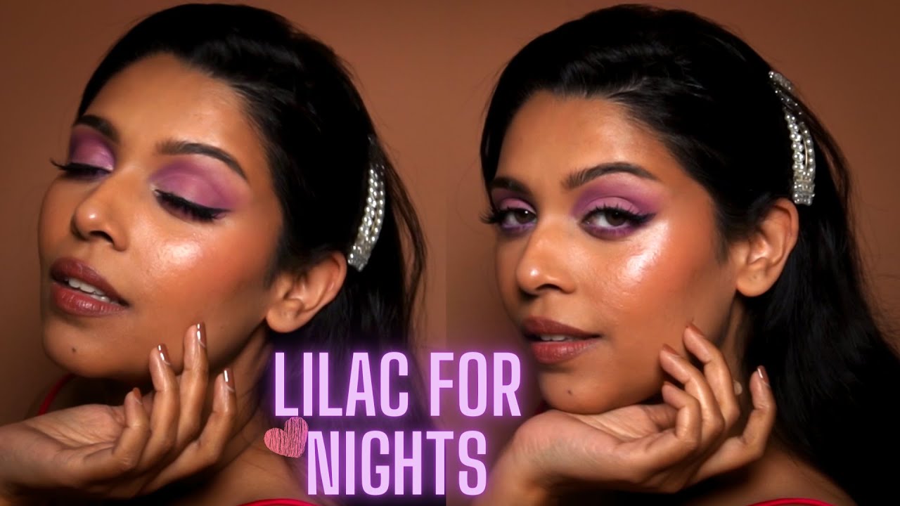 LILAC makeup for nights! 💜 - Purple eyeshadow for Indian/Brown skin