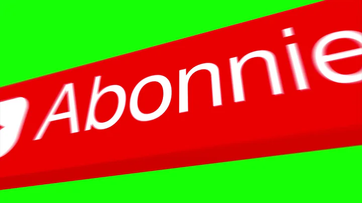 3D German Subscribe Button - Green Screen Effects Free 4K