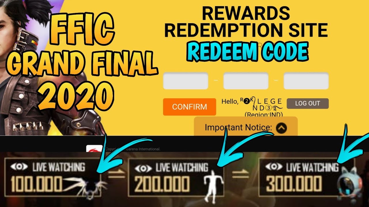 FFIC GRAND FINAL REDEEM CODE | FREE PET,FREE EMOTE,FREE ...