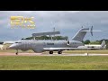 4k bombardier global 6500 saab global eye awacs serms arrival raf fairford riat 2023 airshow