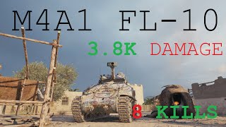 World of Tanks: M4A1 FL-10 - Unstoppable Force - 3.8K Damage, 8 Kills!