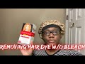 How to remove hair dye without bleach | Color Oops on natural hair