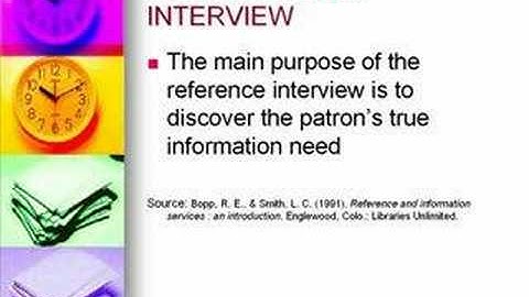 The Reference Interview