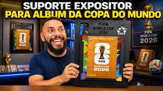 SUPORTE EXPOSITOR DE PAREDE ÁLBUM DA COPA DO MUNDO 2026