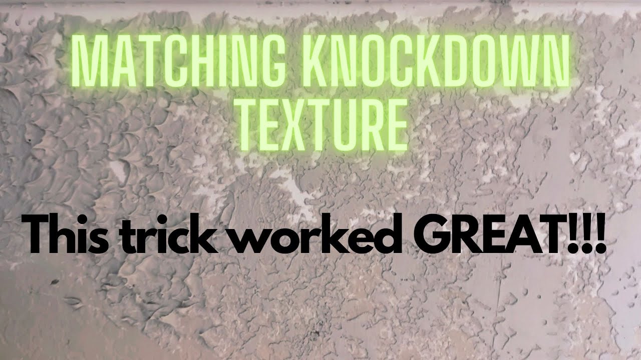 Knockdown texture matching using a sea sponge. - YouTube